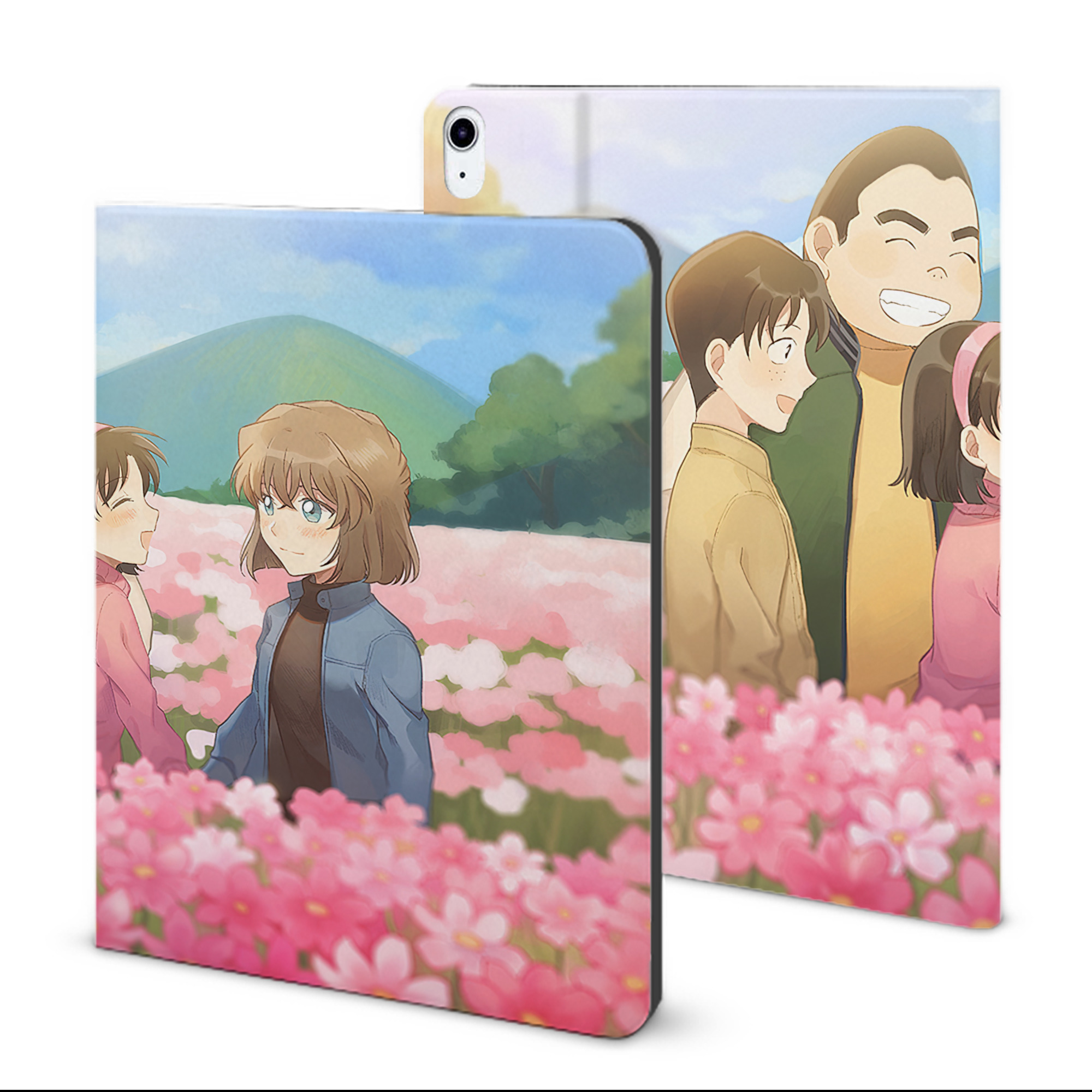 （画像用） 名探偵コナン Detective Conan IPad ケース ブック型 PUレザー TPU 耐衝撃 軽量 薄型 ペン収納なし 全面保護 IPad 各モデル対応